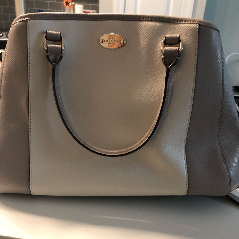 Tan/peach coach purse